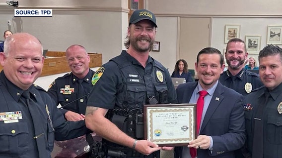 Titusville police officer rescues family stuck in Indian River Lagoon during dangerous storm
