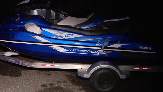 1 hospitalized after boat strikes jet ski in Orange County, officials say