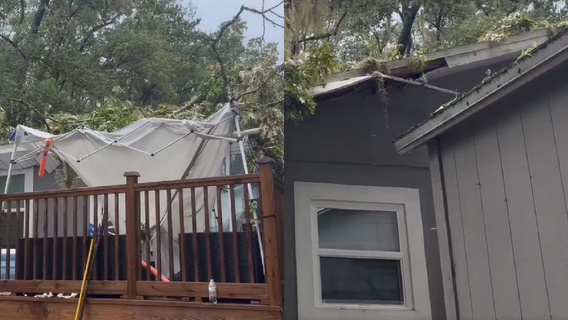 Fallen trees cause severe roof damage to 2 Ocala homes during storms