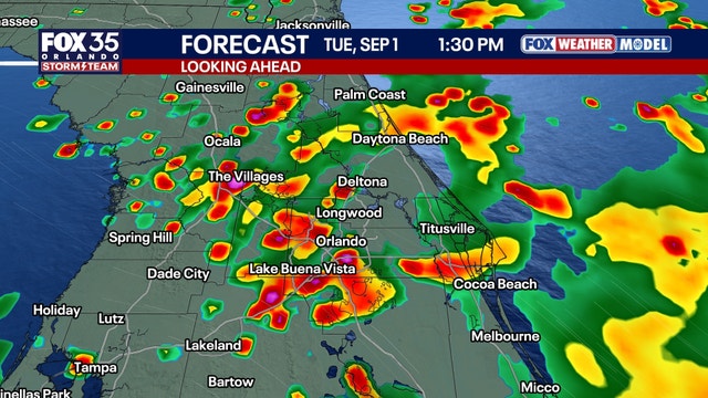 Orlando weather: Showers, storms forecast for Tuesday, Wednesday