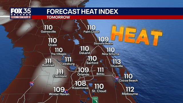Orlando weather: Dangerous heat, low rain chances this weekend
