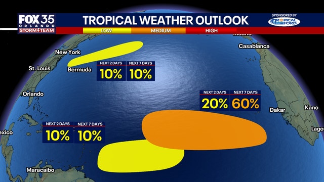 National Hurricane Center tracking 3 tropical disturbances in the Atlantic