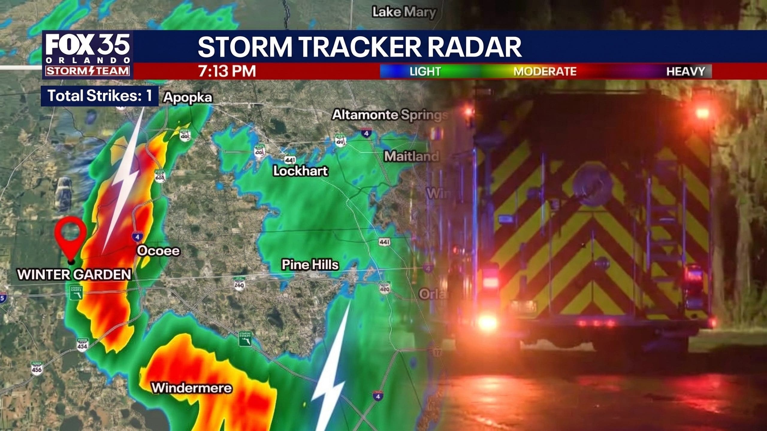 2 hospitalized after reported lightning strike along West Orange Trail in Winter Garden