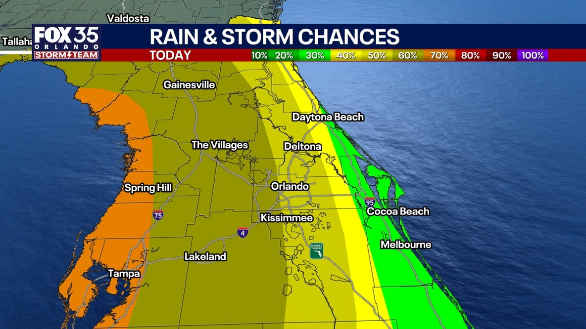 Orlando weather: Rain chances high for Central Florida