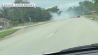 Corvette doing donuts crashes into car, sends vehicle into Longwood home