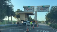 1 hurt after pickup truck crashes into toll booth on SR-417, FHP says