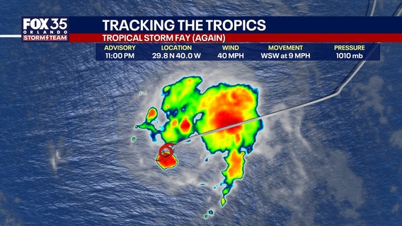 NHC: Fay strengthens into tropical storm again in the Atlantic