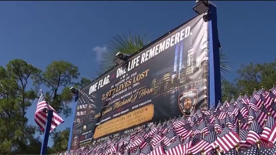 Kissimmee family honors 9/11 victims with 2,977 American flags on 25th anniversary