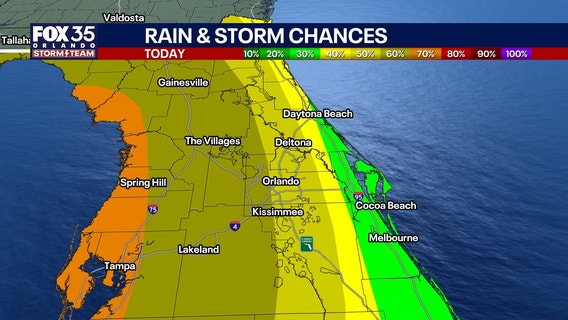 Orlando weather: Rain chances high for Central Florida