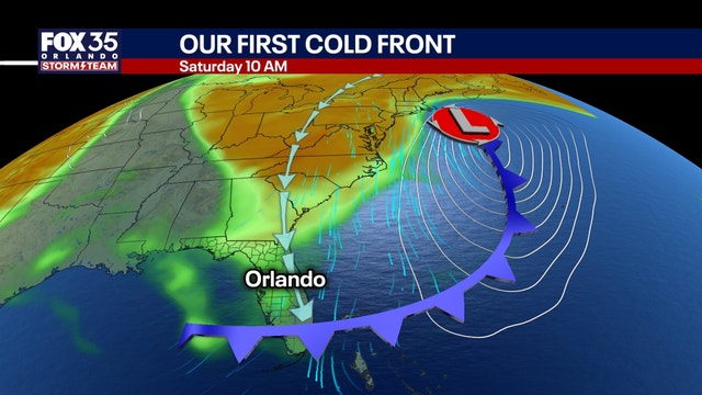 Orlando weather: Front to bring cooler, drier weather to Central Florida