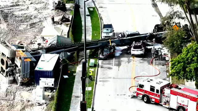 Reports: 4 hurt after crane collapses in Miami neighborhood