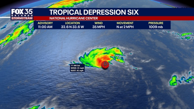 Tropical Depression Six forms in the Atlantic Ocean, NHC says