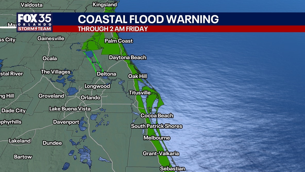 Orlando weather: Coastal flood warning, high surf advisories issued; rain threat moving in
