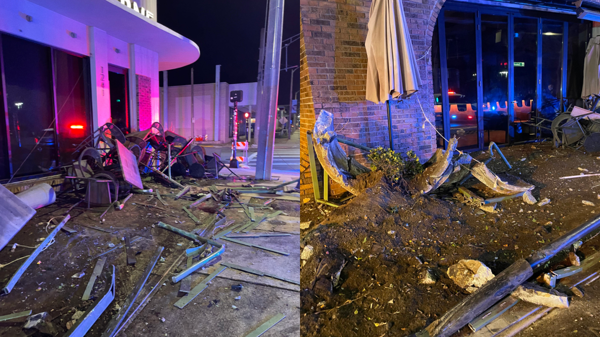 SUV crashes through patio at Orlando restaurant