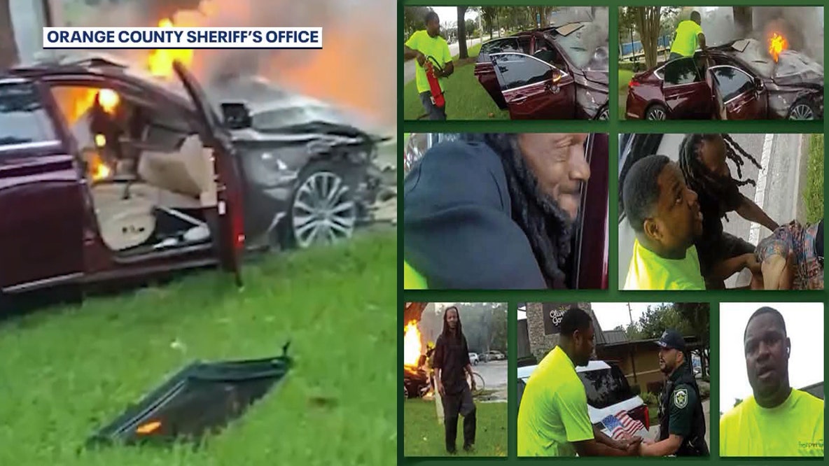 Good Samaritans, Orange County deputy rescue woman trapped in burning car