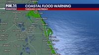 Orlando weather: Coastal flood warning, high surf advisories issued; rain threat moving in