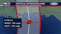 NHC: Tropical Depression 9 forms in Gulf, forecast to become Cat. 2 hurricane