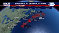 Subtropical Storm Josephine continues to move away from US