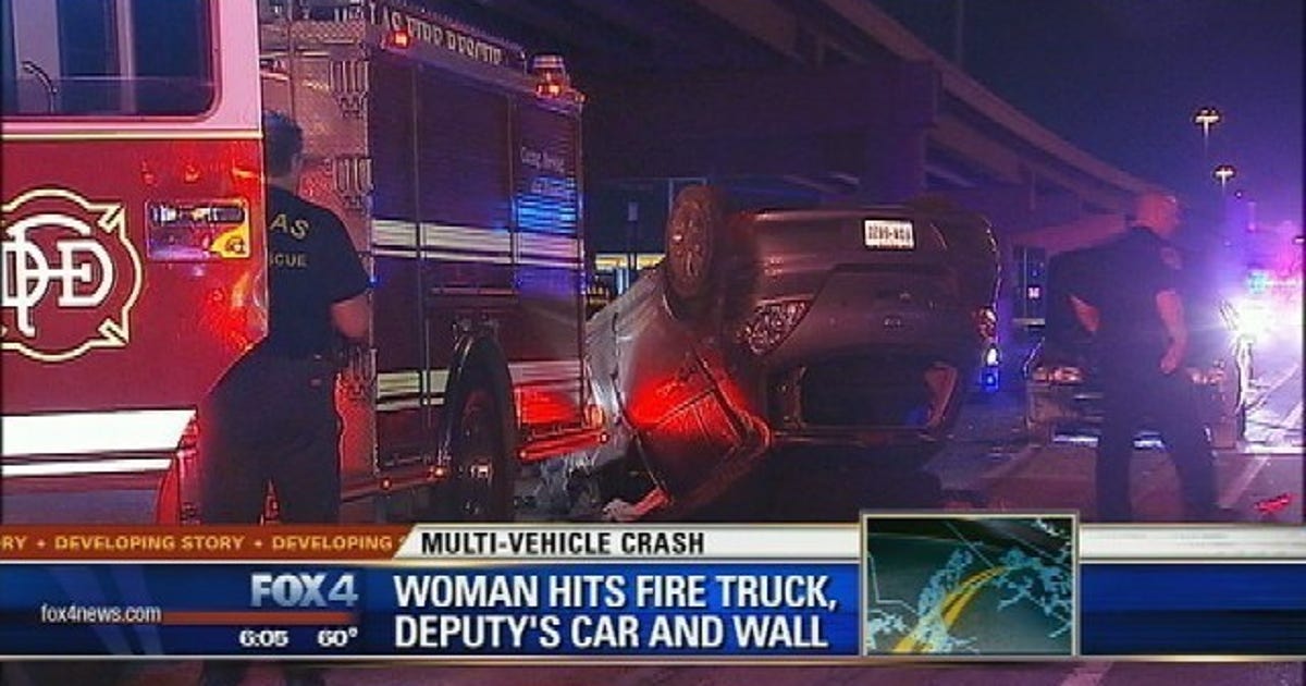 Sleepy driver hits fire truck, squad car | FOX 4 Dallas-Fort Worth