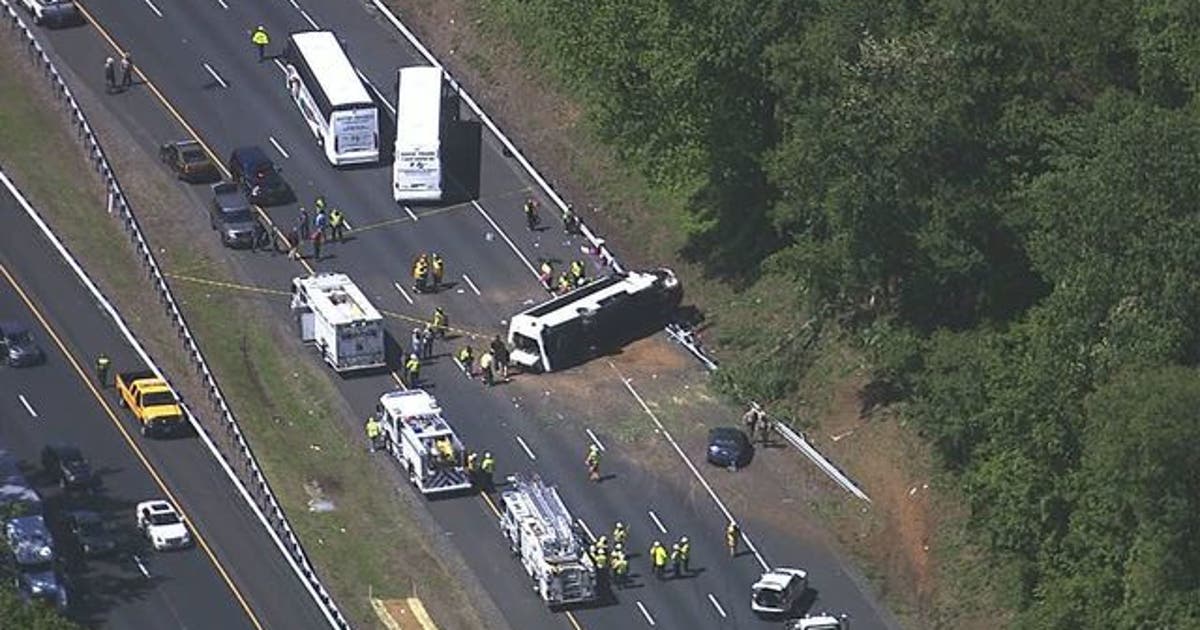 Tour bus carrying 26 children overturns on I-95 in Maryland | FOX 4 ...