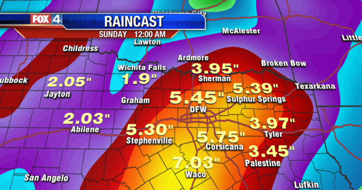 Heavy rain moving into North Texas with increased flooding threat | FOX ...