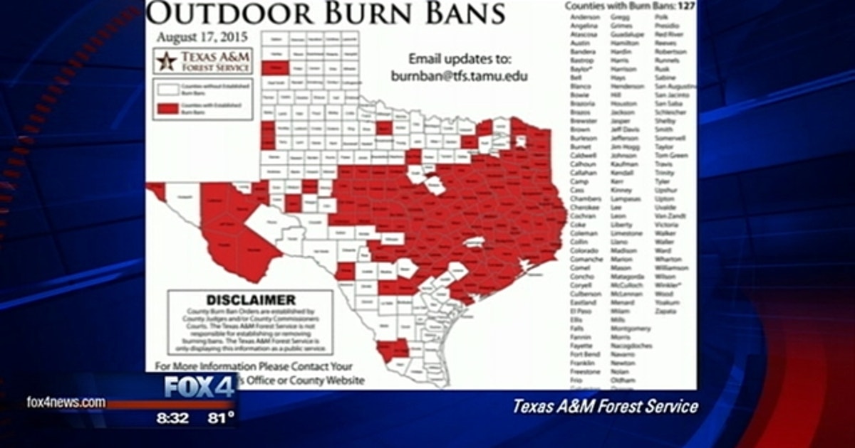 More Texas counties issue burn bans | FOX 4 Dallas-Fort Worth