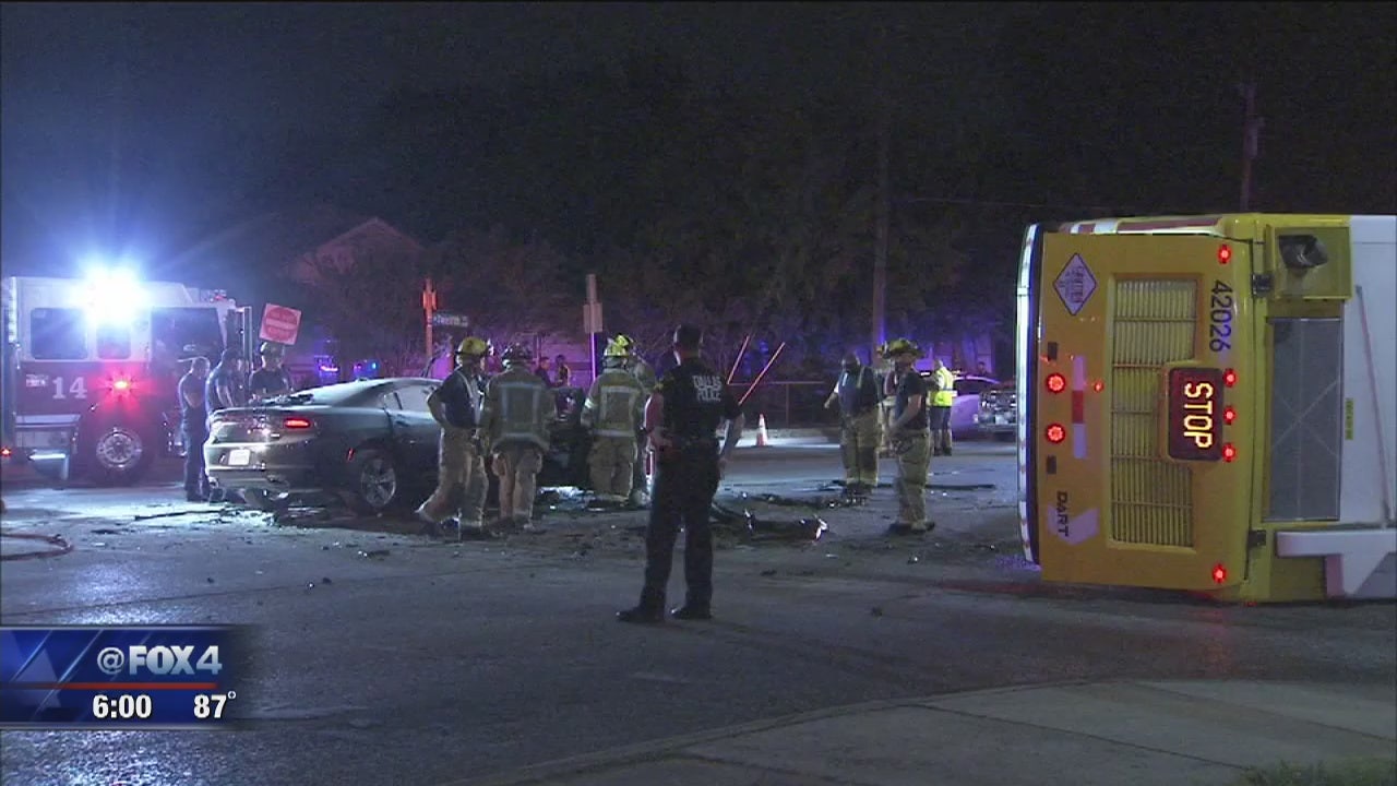 20-year-old driver killed after crashing into DART bus | FOX 4 Dallas ...