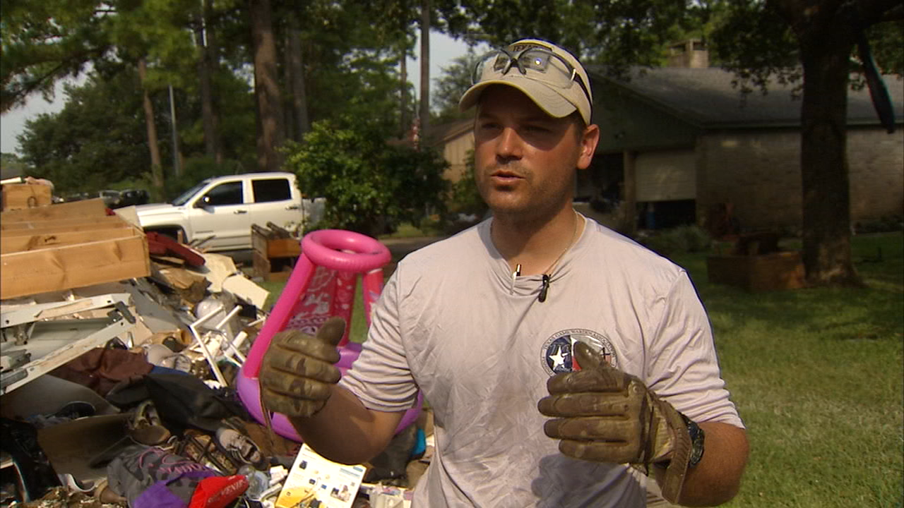 Texas Game Warden returns to flooded home after helping Harvey victims