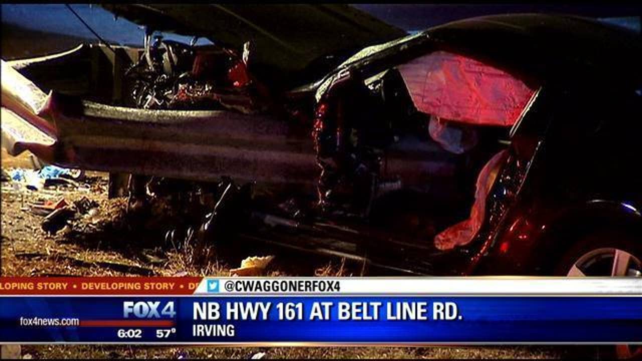 Car Impaled By Guardrail In Irving