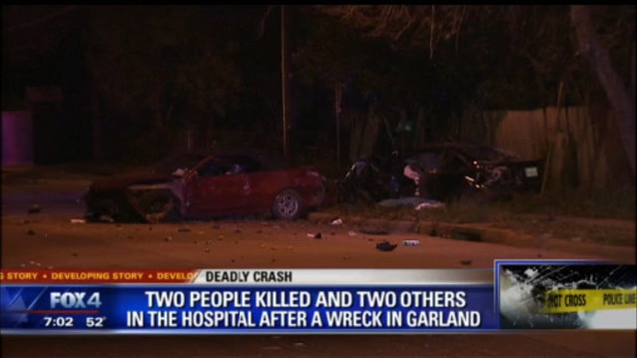 Two killed, two hurt in crash in Garland