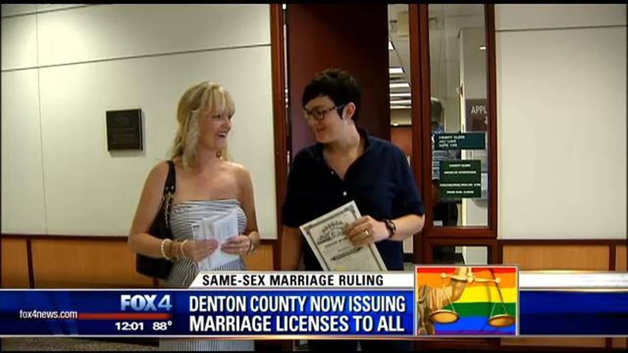get marriage license denton county