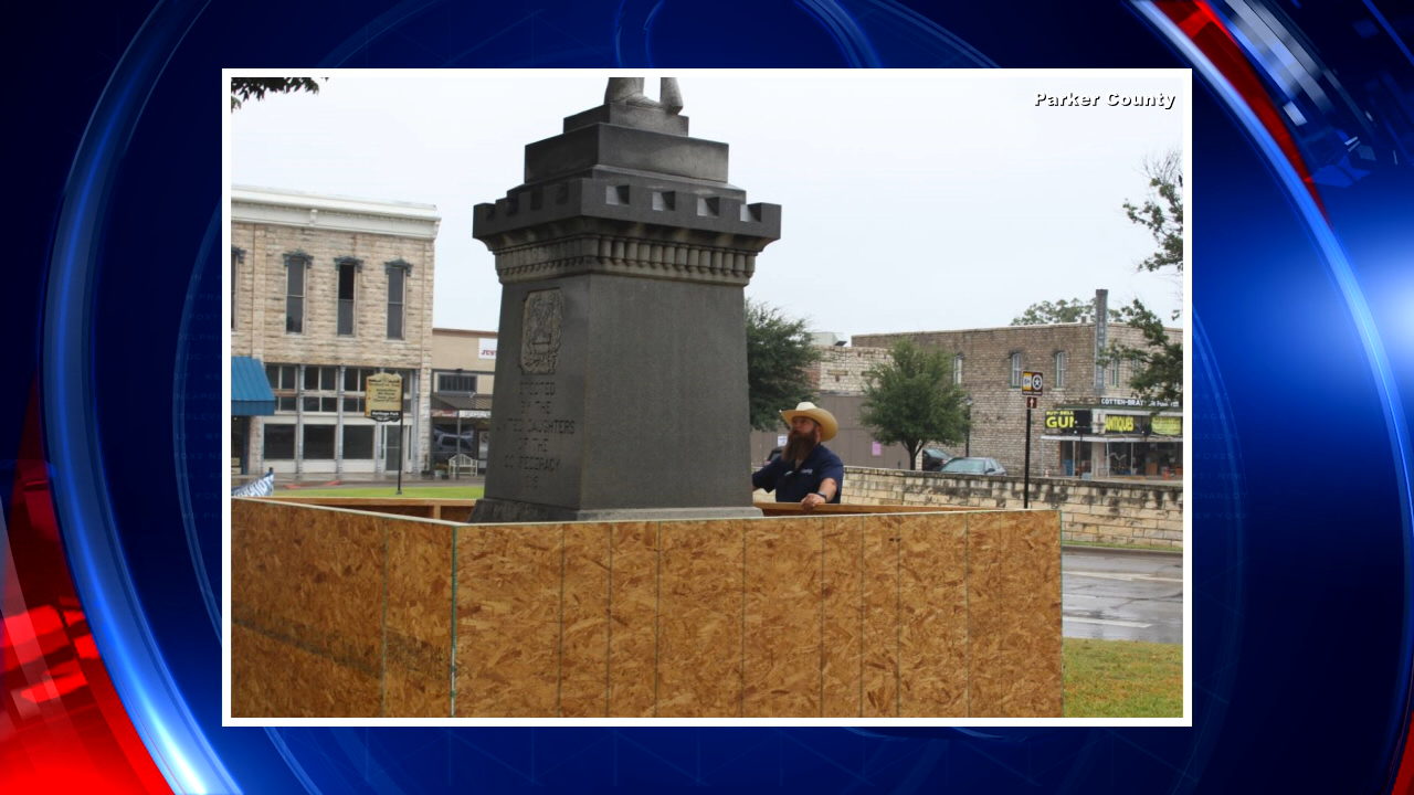 Crews spotted working on Weatherford Confederate monument FOX 4 DallasFort Worth
