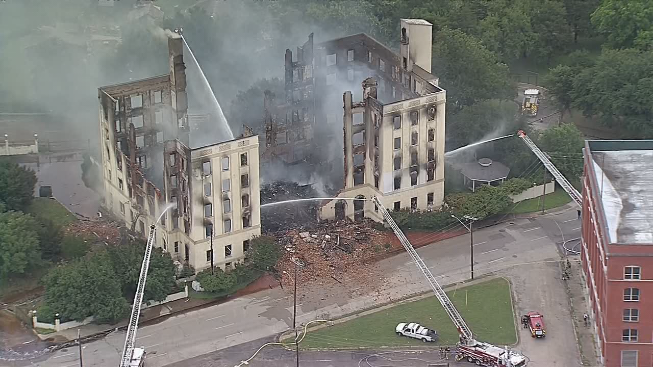 Massive fire destroys historic Ambassador Hotel in Dallas