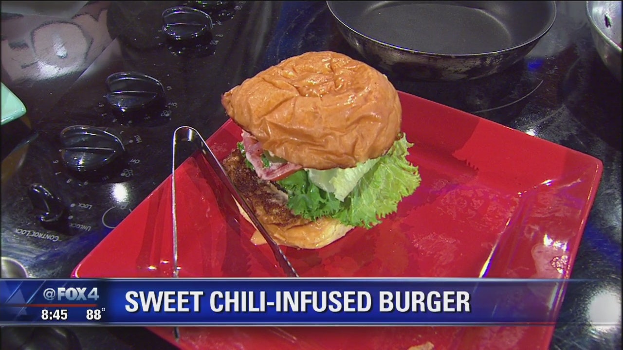 Sweet ChiliInfused Burger with Chipotle Mayo FOX 4 DallasFort Worth