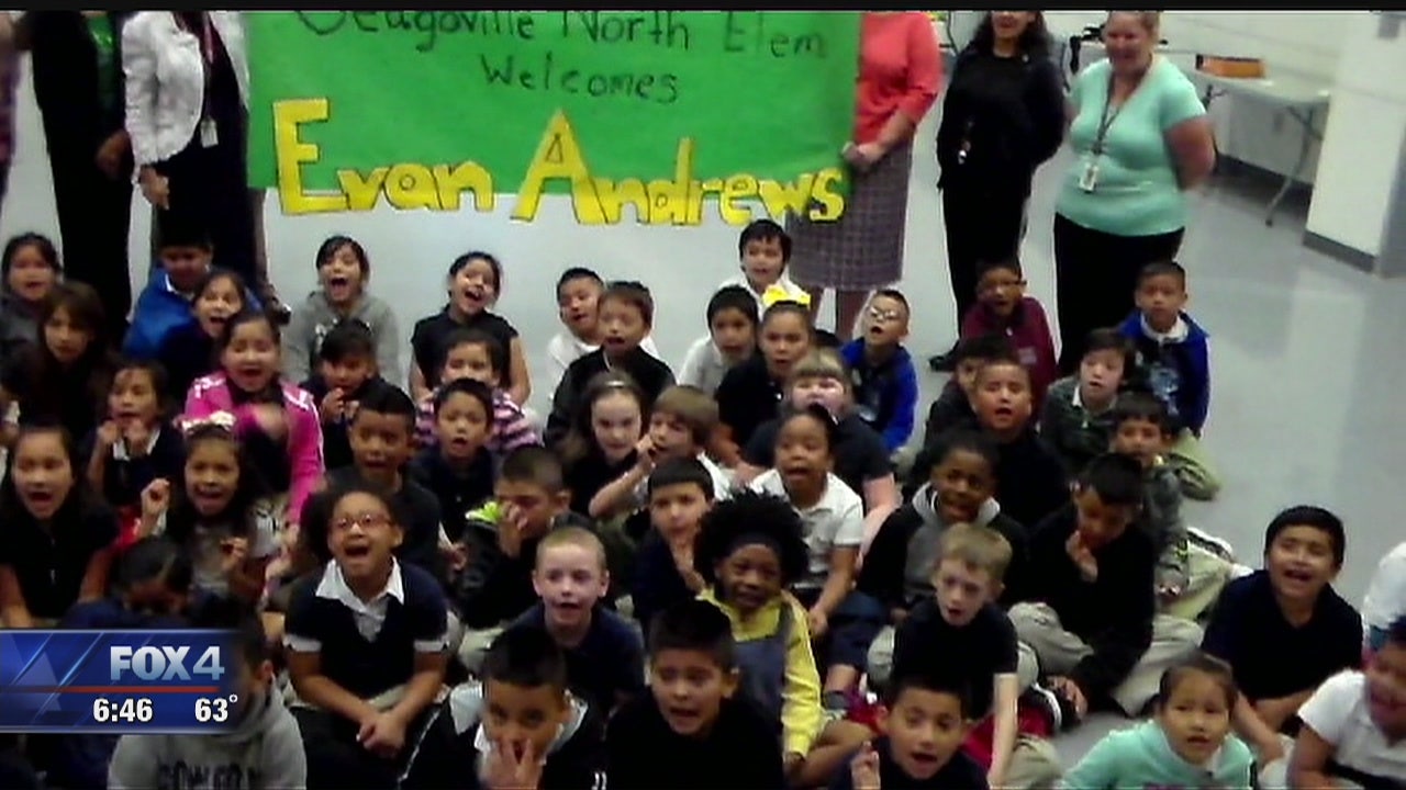 Evan visits Seagoville North Elementary