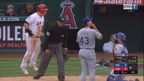 Trout homers, Angels rally for 6 in 7th to edge Rangers 7-6