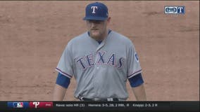 Worth the wait: Bibens-Dirkx pitches Rangers past Yanks 8-1