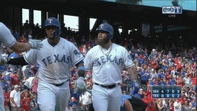 Napoli hits 2 of Rangers' 4 homers in 10-4 win over Mariners