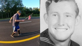 WWII veteran, 95, running from Georgia to California to raise money for ship memorial