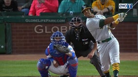 Khris Davis hits MLB-best 10th homer, A's rally past Texas