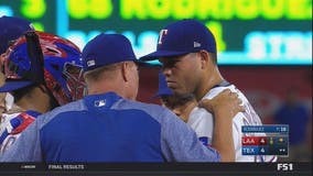 Rangers collapse late, fall to Angels 7-4