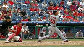 Desmond doubles in Rangers' debut, plays left