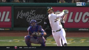 Piscotty's 3 RBIs lead A's over Rangers, end 3-game skid