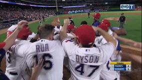 Napoli's 2nd homer ends Rangers' 5-2 victory over Padres