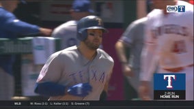 Trout HRs in 4th straight; Angels top Texas after bee delay