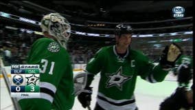 Niemi gets 2nd shutout and Stars beat Sabres 3-0