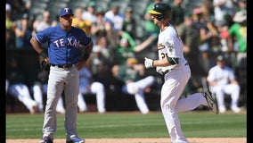 Piscotty homers, A's keep rolling with 7-3 win over Rangers