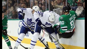 McElhinney has 39 saves, Kadri 2 goals as Leafs beat Stars