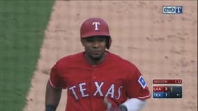 Elvis leaves building twice, Rangers beat Angels 7-6