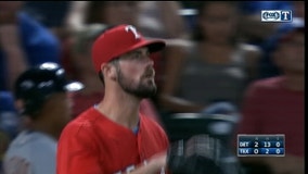 Tigers have 17 runners against Hamels, beat Rangers 2-0